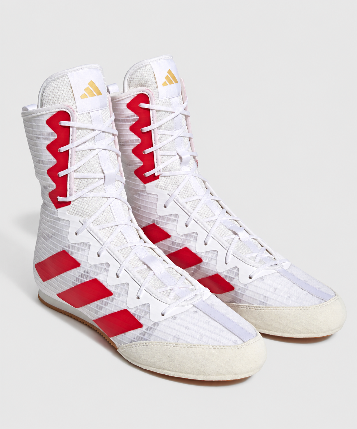 Adidas Box Hog 4 Botas de Boxeo - Blanco/Rojo