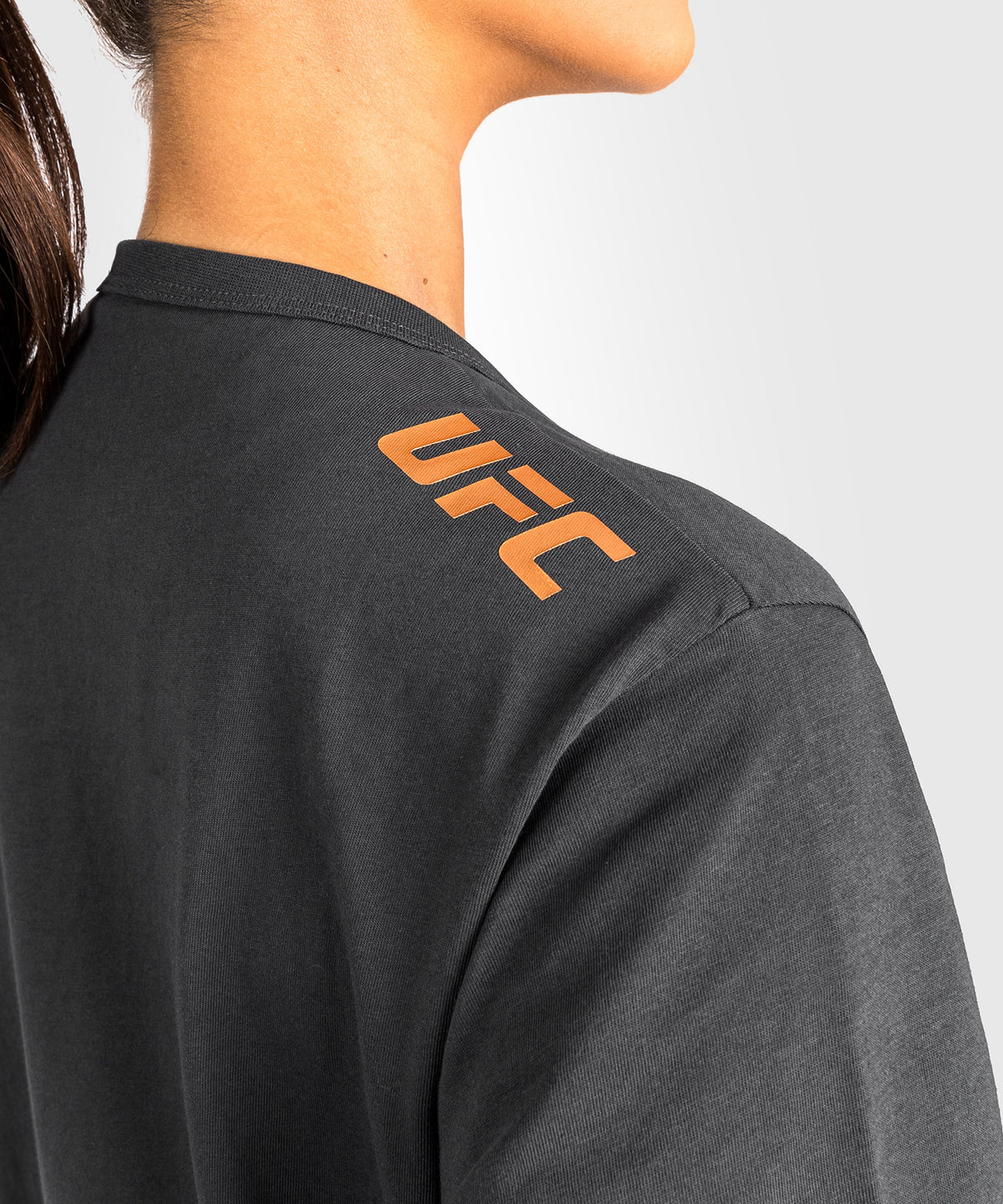 UFC Adrenaline By Venum Fight Week Camiseta de Algodón de Manga Corta para Mujer - Gris Antracita