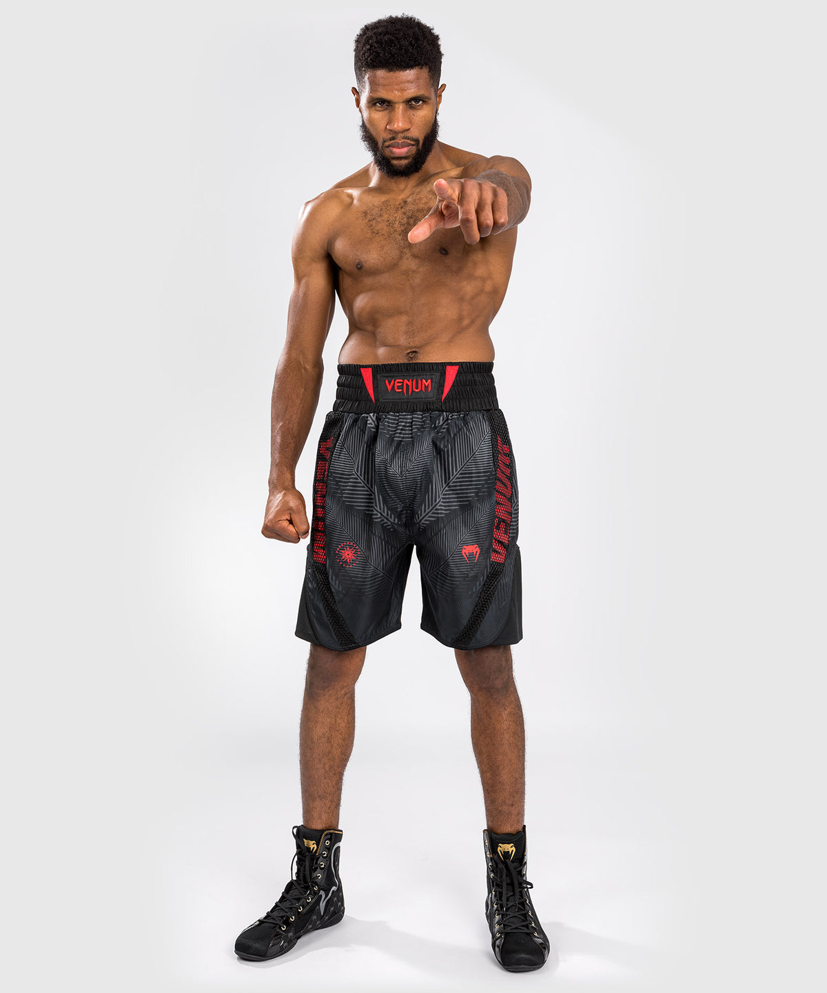 Pantaloncini da boxe Venum Phantom - Nero/Rosso