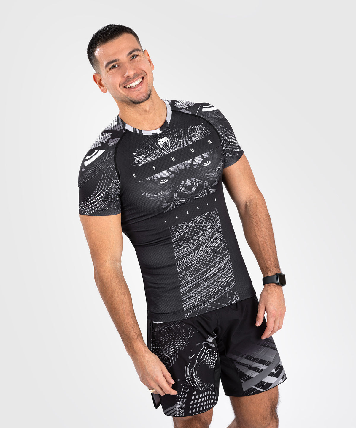 Venum Gorilla Jungle Lycras Manga Corta - Negro/Blanco