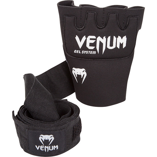 Venum Kontact Gel Glove Wraps (One Size Fits Most) - Black