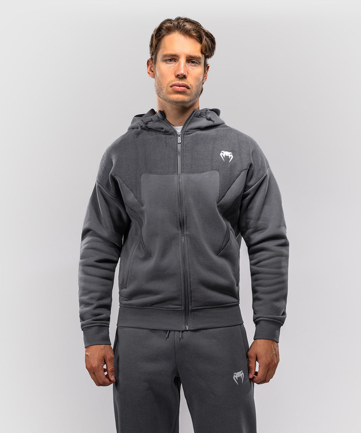 Venum Attack Fleece & Weave Track Jacket - Grey