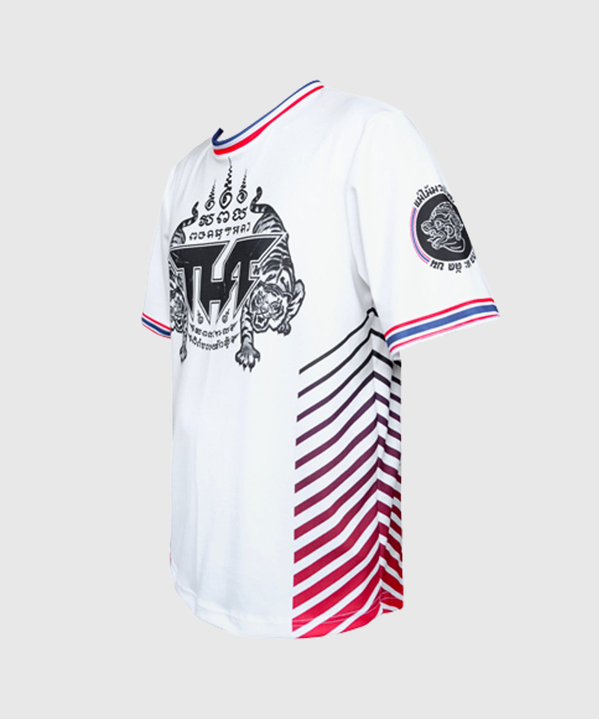 Tuff Dry Fit True Power Twin Tigers Yantra Muay Thai Maglietta - Bianco