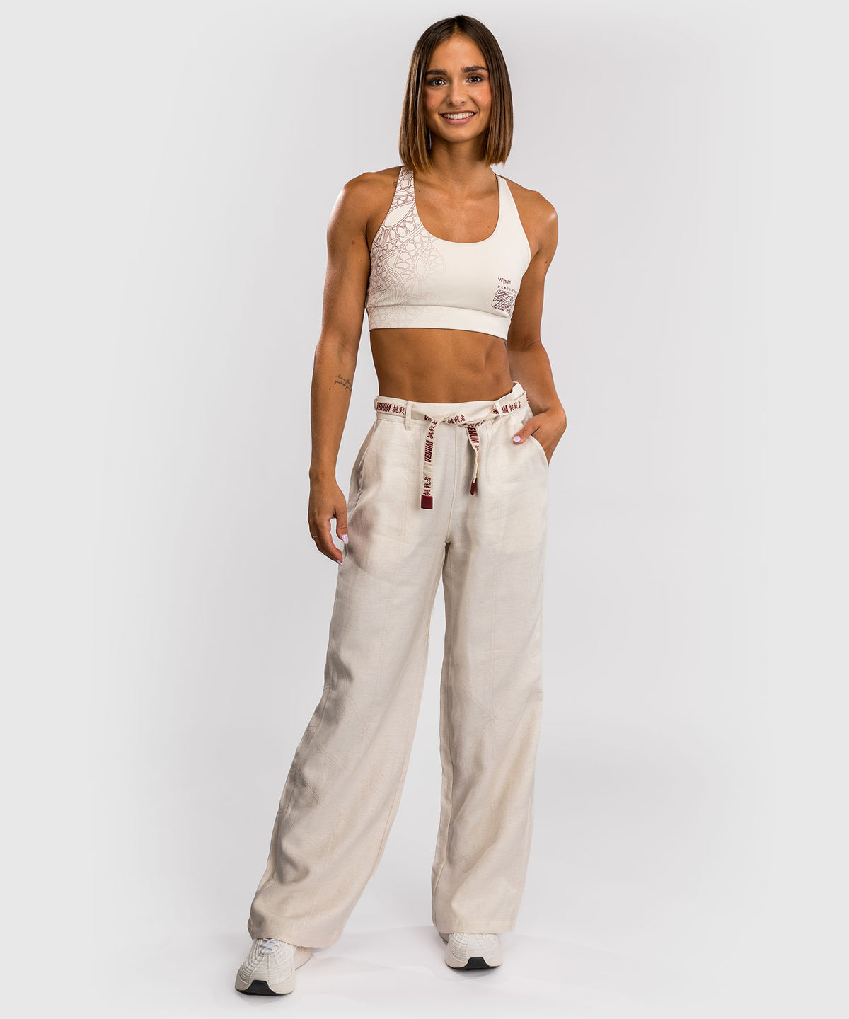 Pantalon pour Femmes Venum Serpenti – Ivoire/Bordeaux