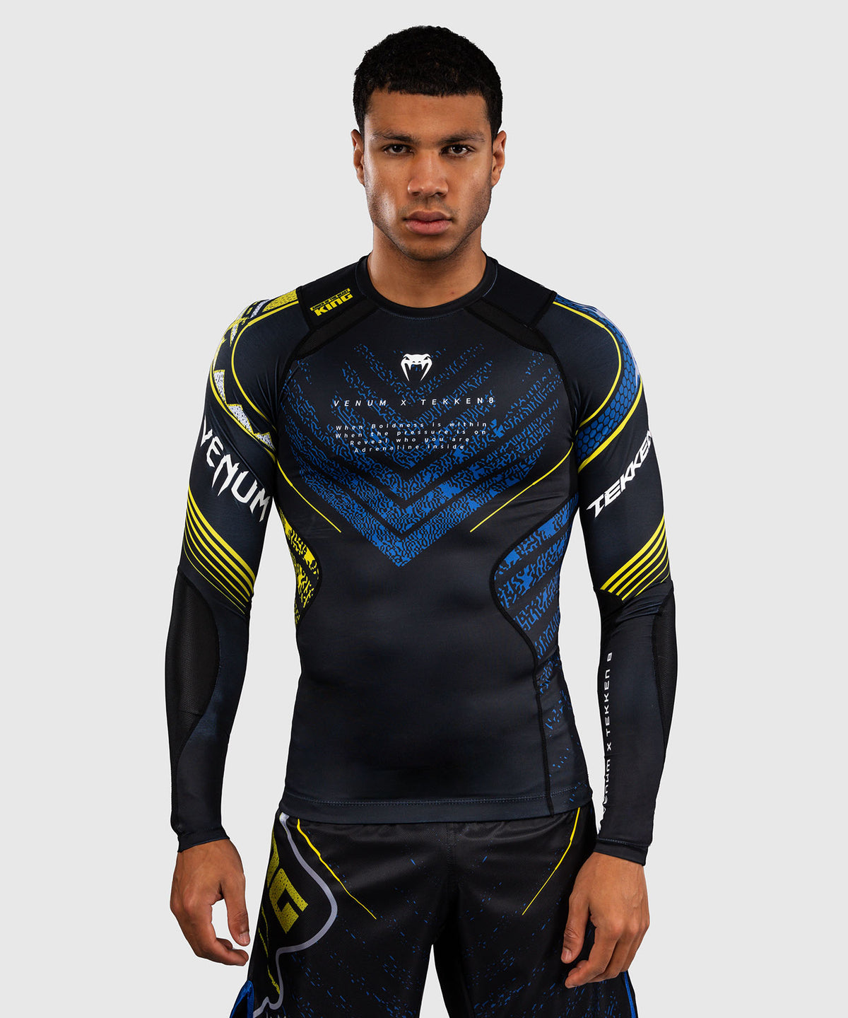 Venum x TEKKEN 8 Long Sleeve Rashguard - King - Black/Yellow