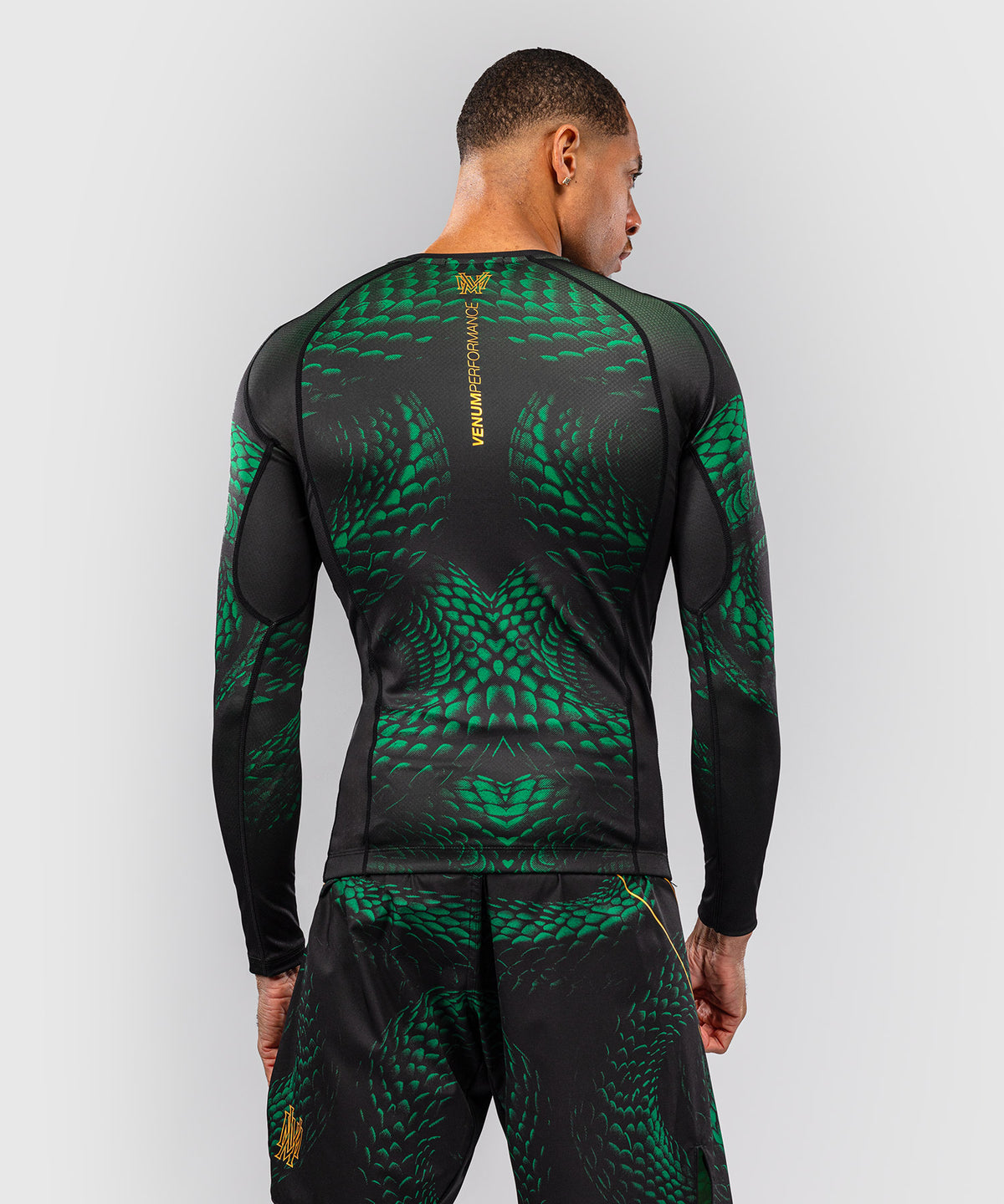 Venum Matupa Langarm Rashguard - Schwarz/Grün/Gold