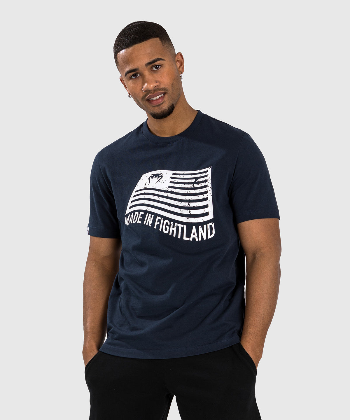 Venum Made in Fightland T-Shirt - Marineblau/Weiß