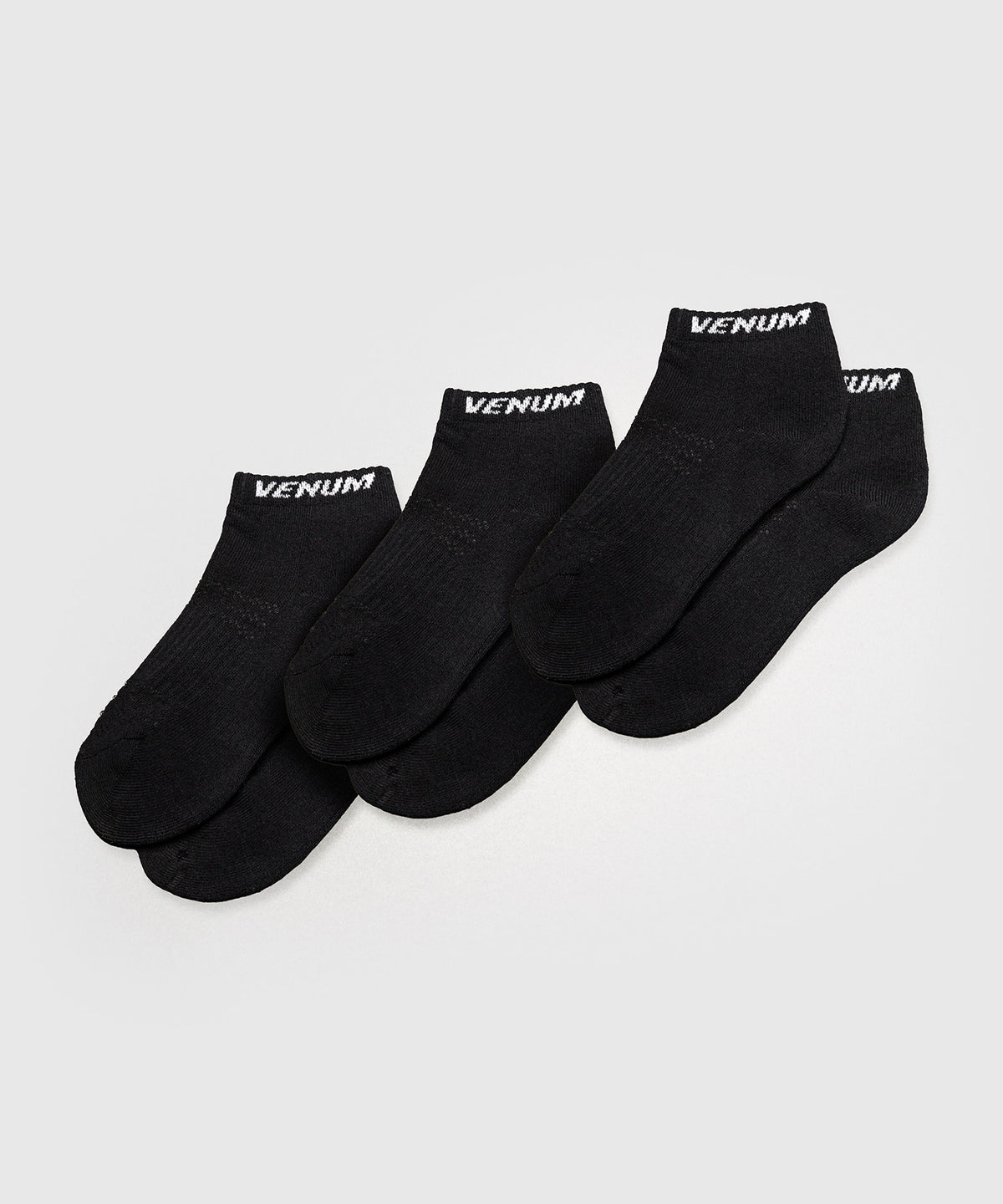 Chaussettes courtes Venum Essential (Lot de 3 paires) – Noir/Blanc