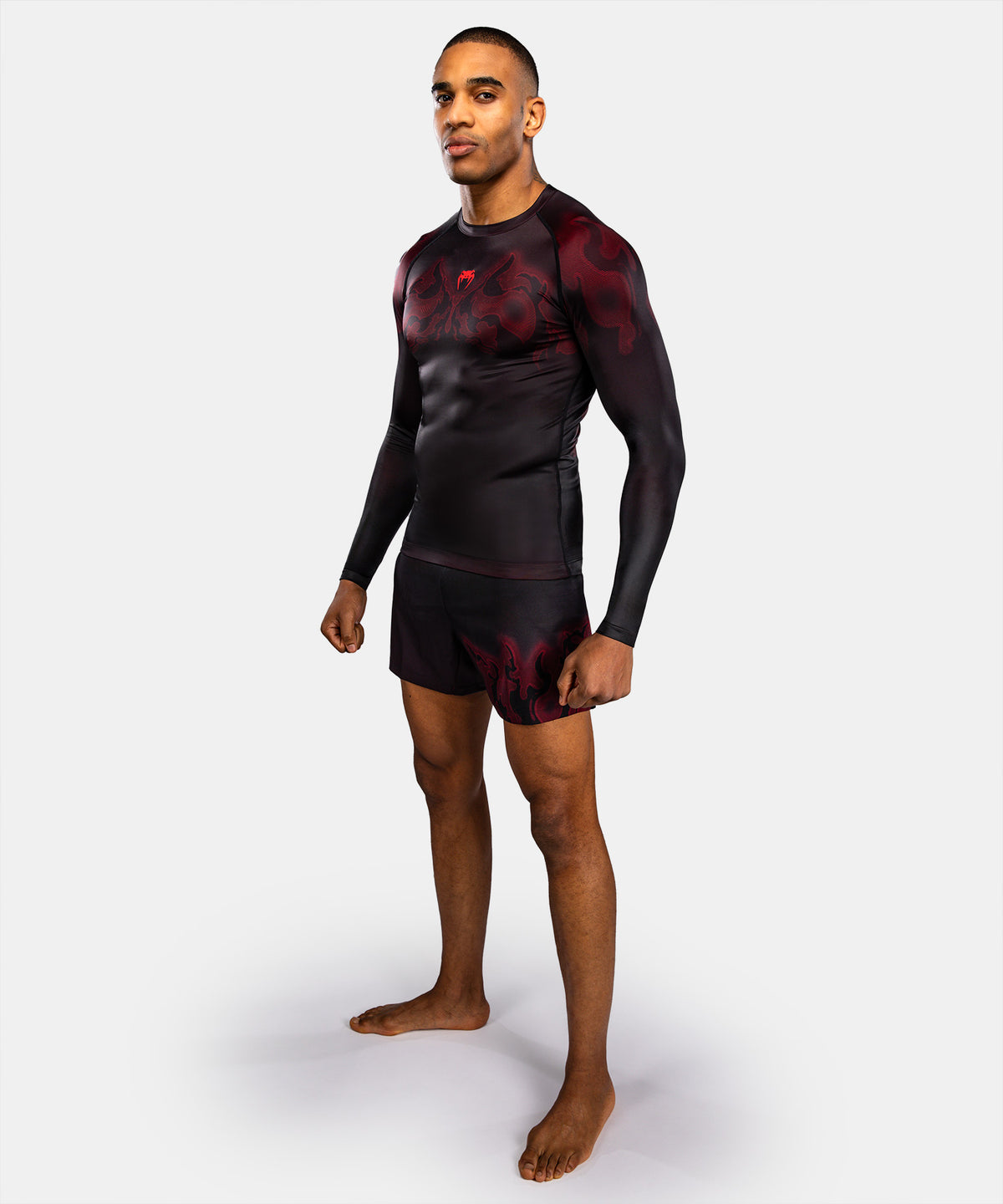 Venum Spectre Langarm Rashguard – Schwarz/Rot