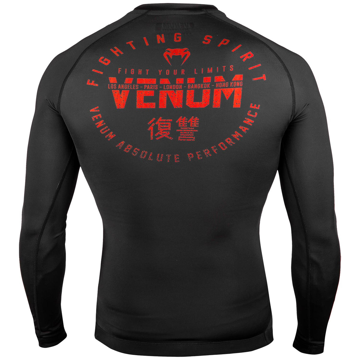 Rashguard Venum Signature - Manches longues - Noir/Rouge