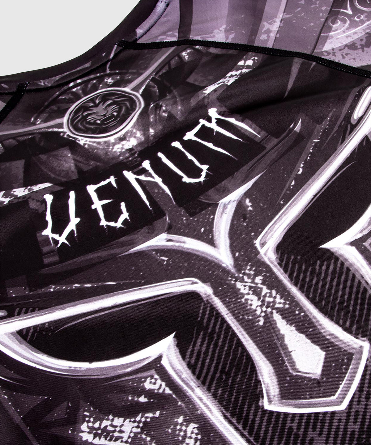 Venum Gladiator 3.0 Rashguard - Schwarz/Weiß - Kurzarm