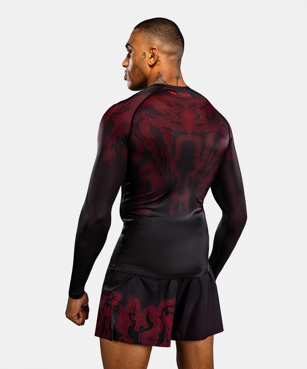 Venum Spectre Langarm Rashguard – Schwarz/Rot