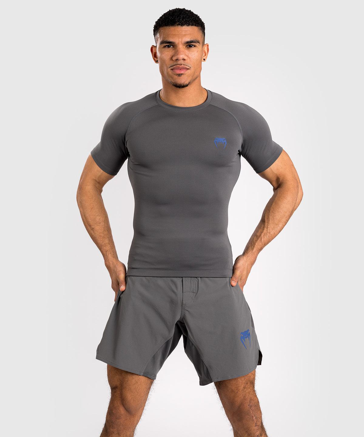 Rashguard à manches courtes pour hommes Venum Contender - Gris