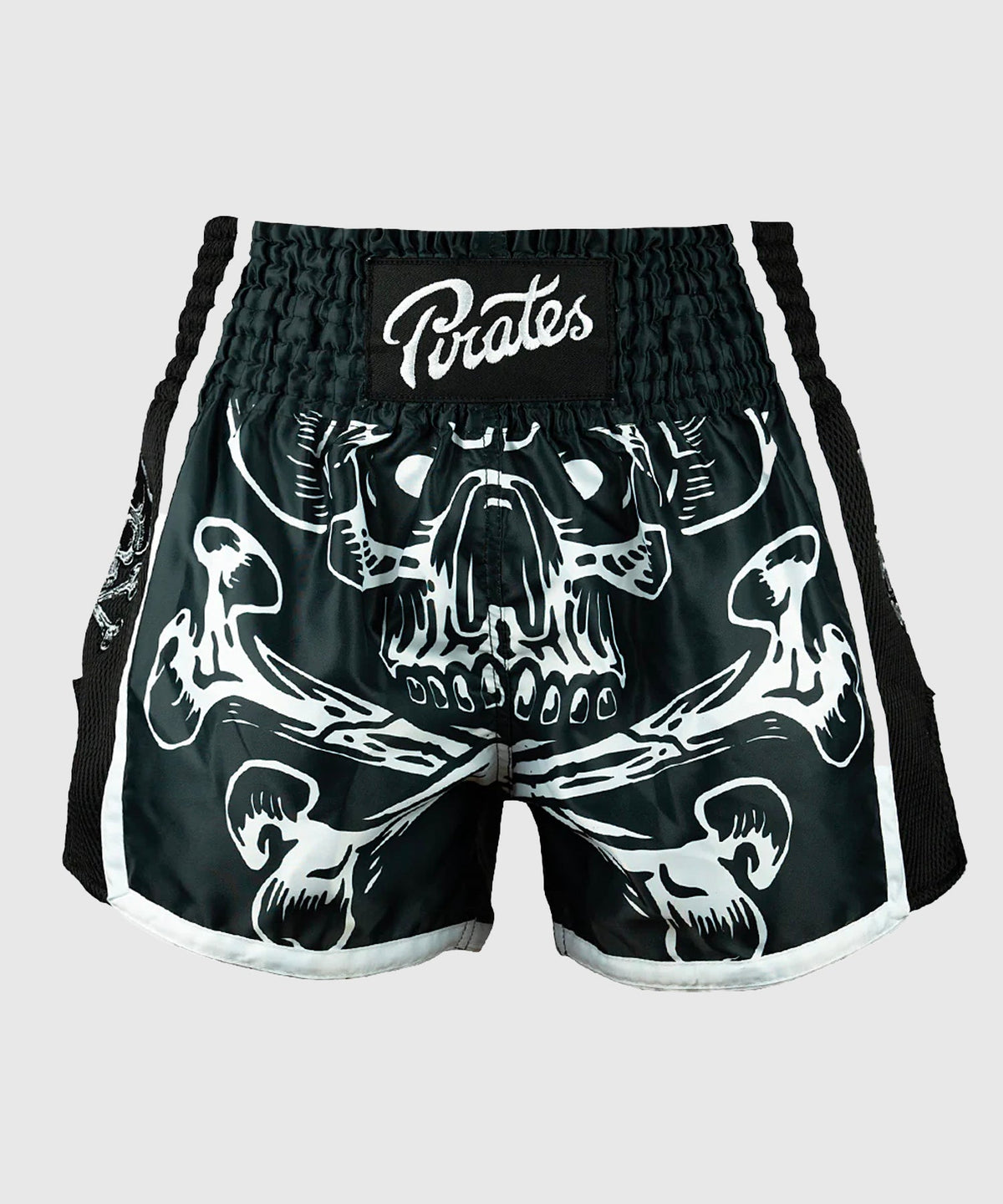 Pride Or Die Pirate V2 Muay Thai Shorts - Schwarz/Weiß