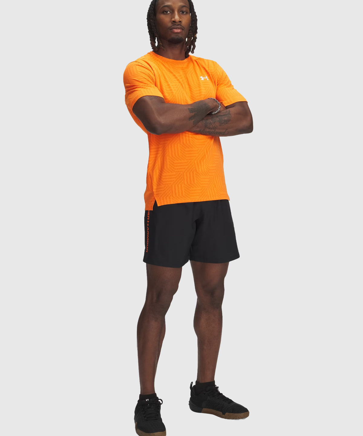 Under Armour Ua Woven Wordmark Pantaloncini da Combattimento – Nero/Arancione