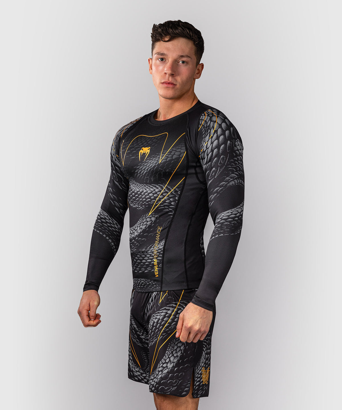 Venum Matupa Rashguard Manga Larga - Negro/Gris/Oro