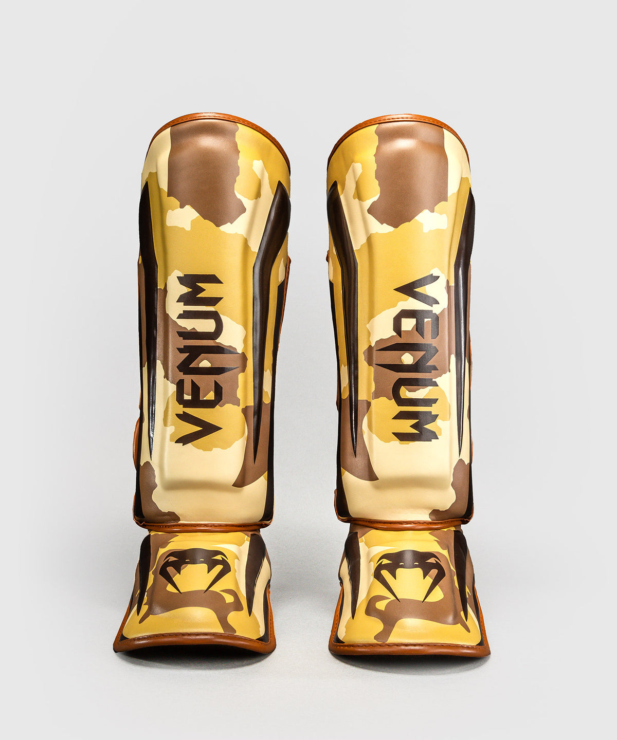 Venum Elite Camo Shin Guards - Light Beige/Brown