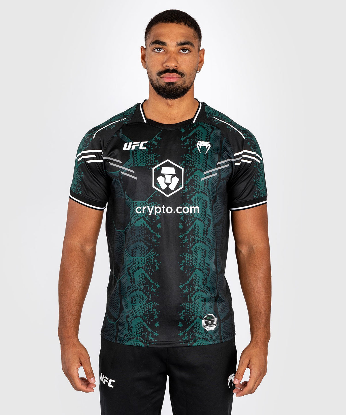T-shirt Technique pour Hommes UFC Adrenaline by Venum Authentic Fight Night - Emerald Edition - Vert/Noir