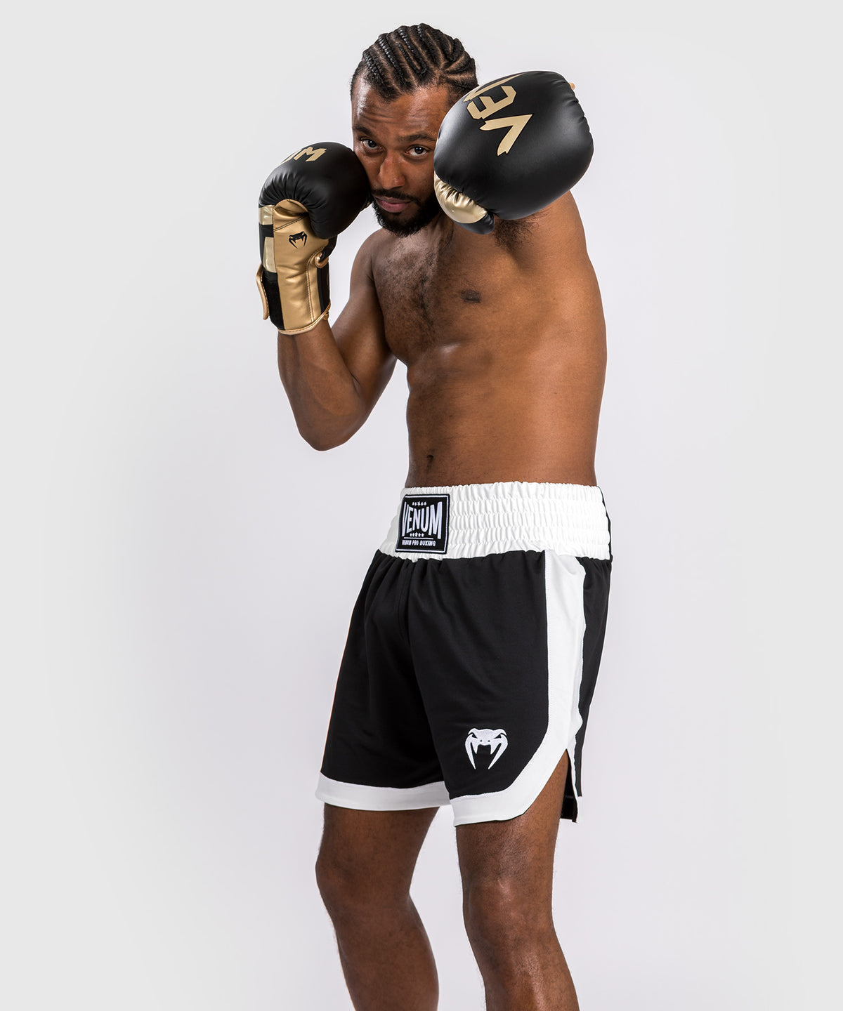 Venum Classic Boxing Shorts - Negro/Blanco