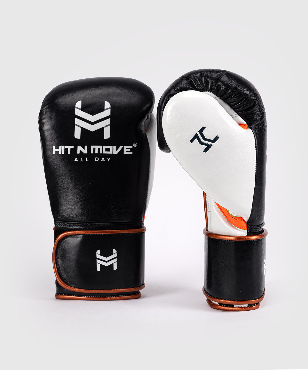 Hit N Move All Day® Pro Guantes de Boxeo - Azul/Blanco/Naranja