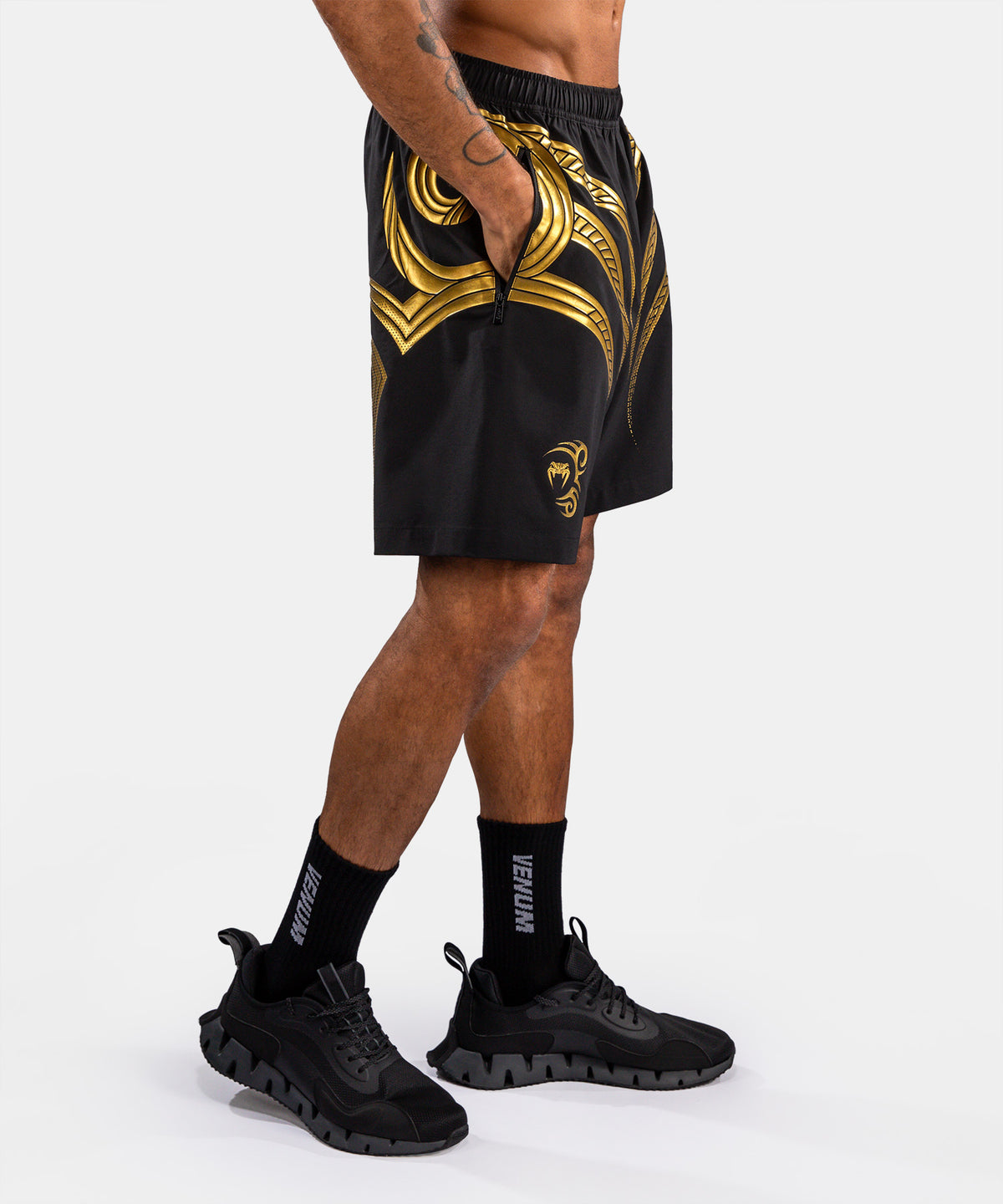Venum x Mike Tyson Tiger Training Shorts - Black/Gold