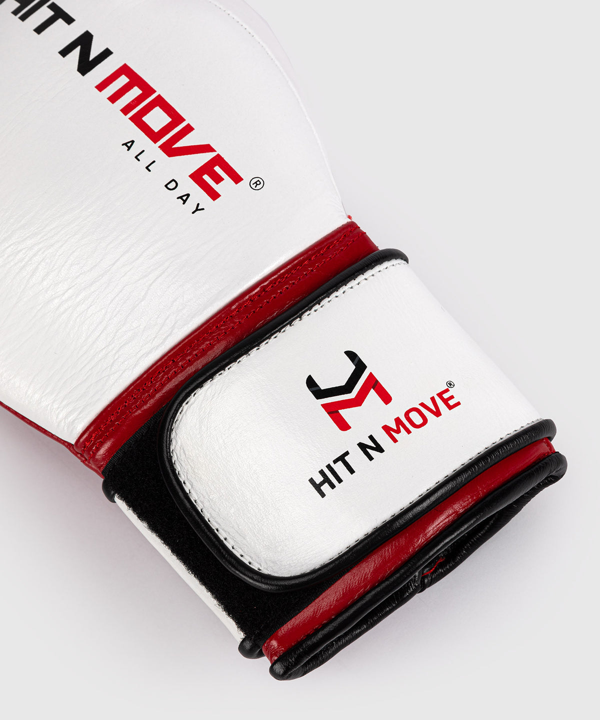 Gants de Boxe Hit N Move All Day® Pro Grip Plus - Blanc/Rouge/Noir