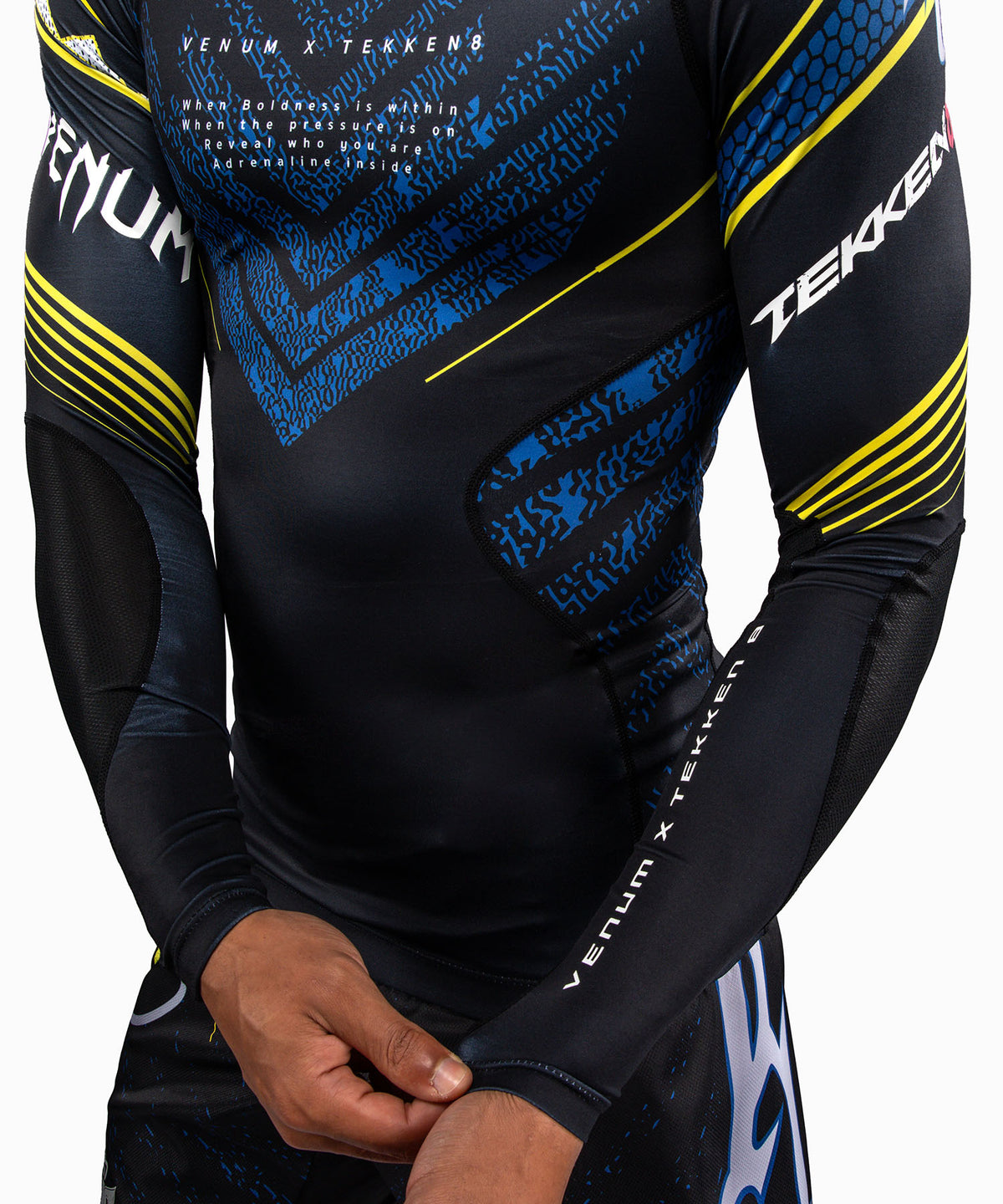 Venum x TEKKEN 8 Long Sleeve Rashguard - King - Black/Yellow