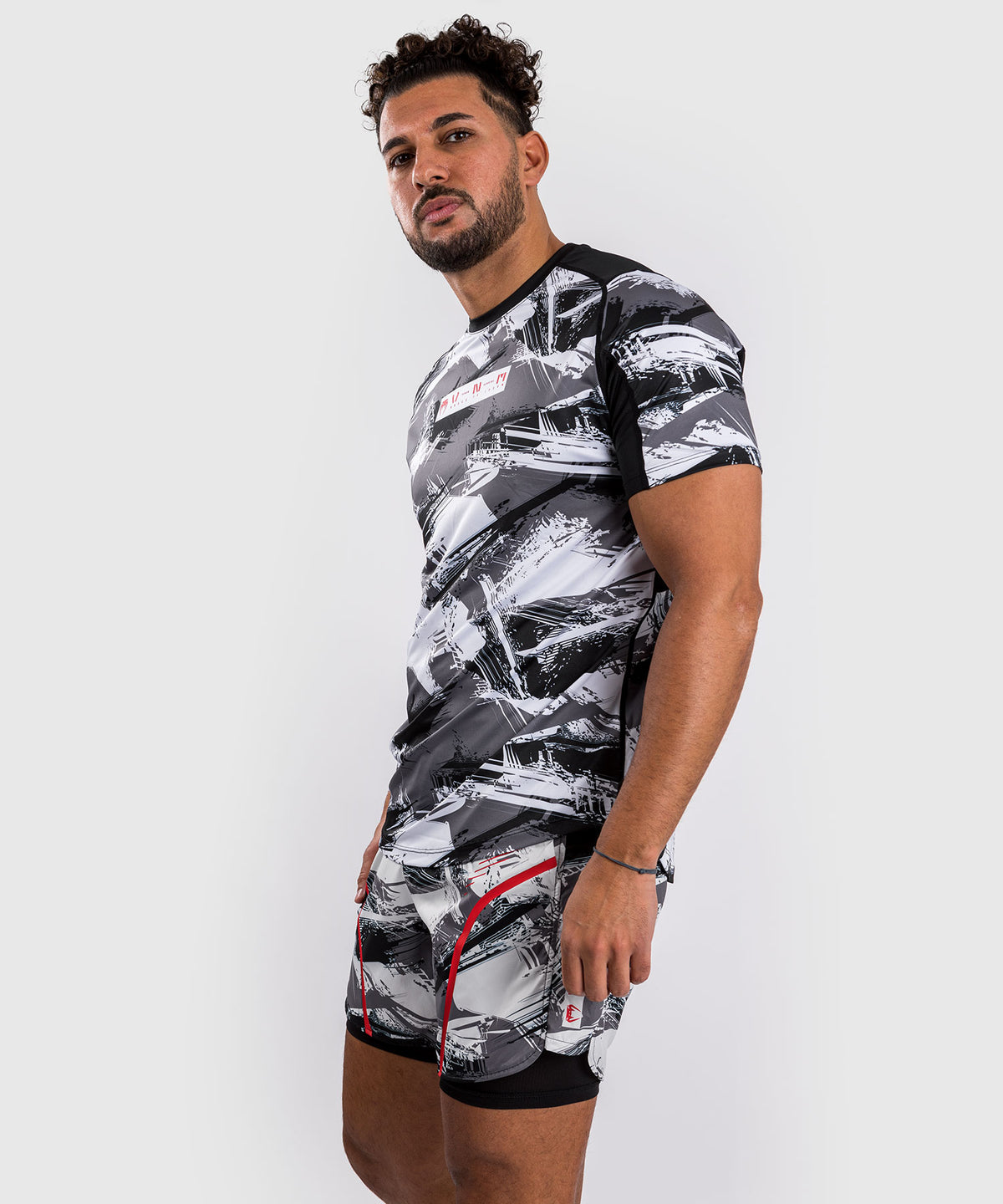 Venum Electron 3.0 Camiseta Dry-Tech - Gris/Rojo