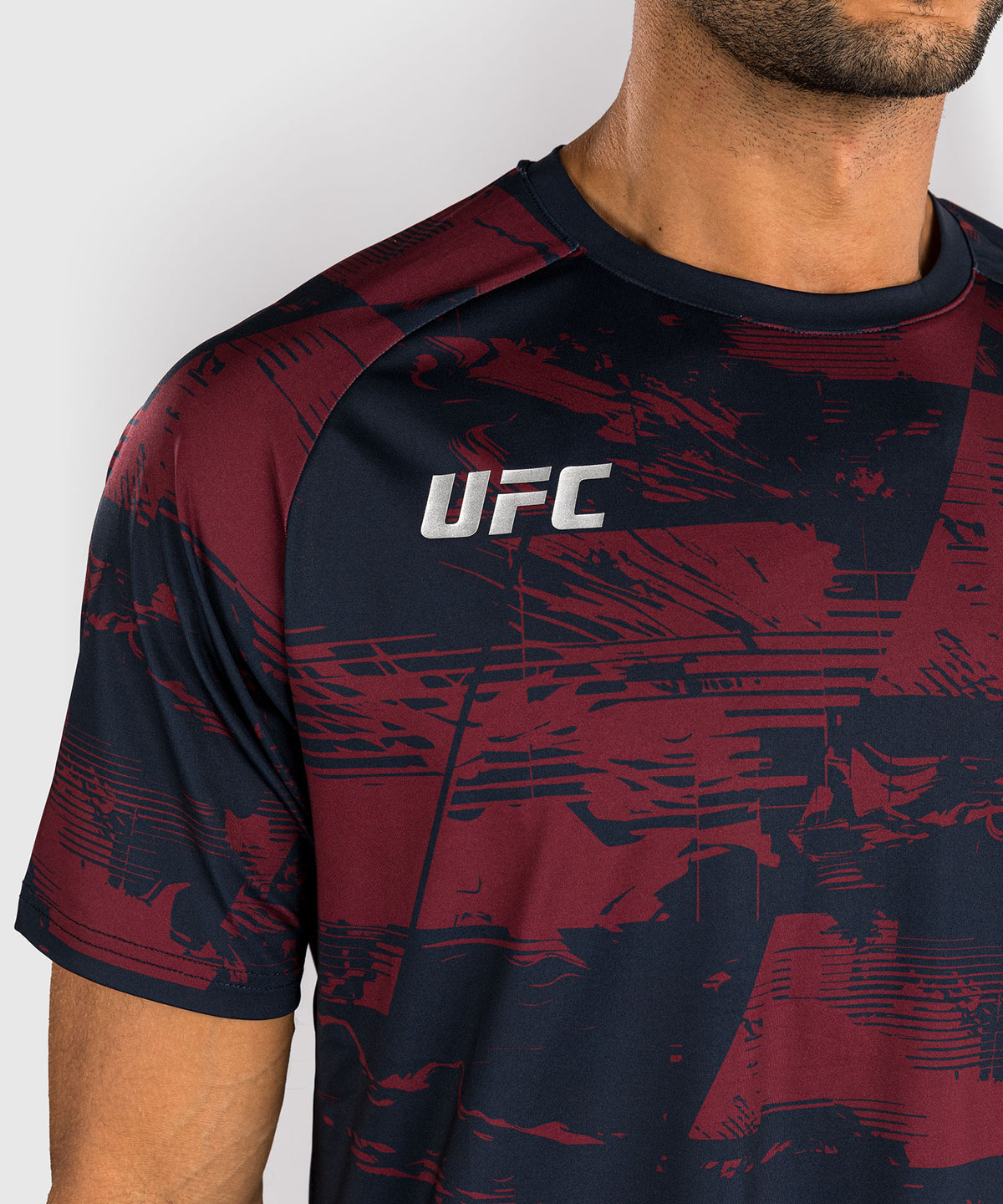 UFC Zenith by Venum Authentic Fight Week Camiseta de manga corta Performance Hombre - Azul marino/Burdeos/Plateado