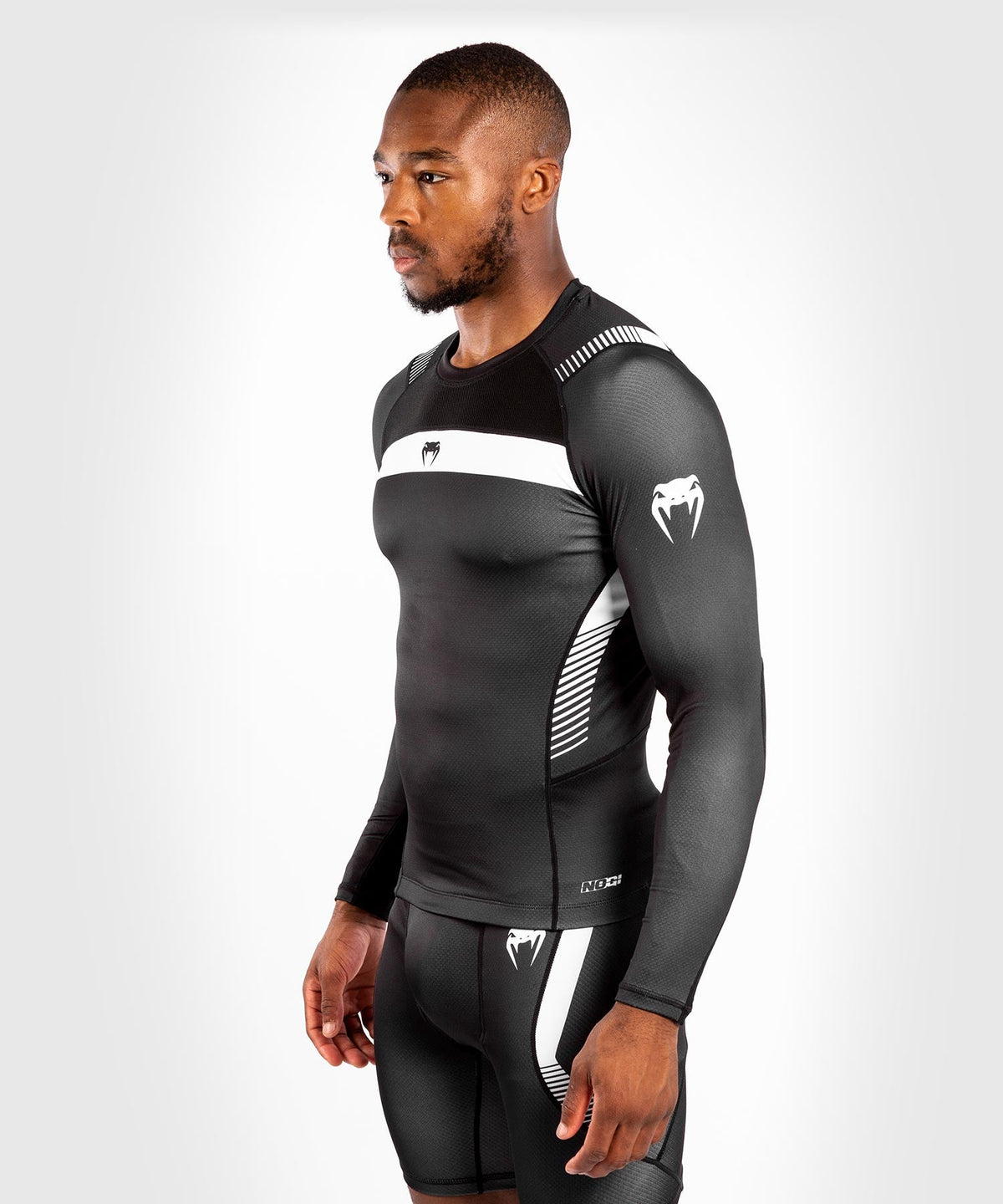 Venum NoGi 3.0 Compression T-Shirt - Long Sleeve - Black/White