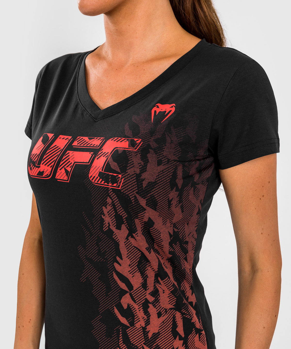 UFC Venum Authentic Fight Week Damen Kurzarm T-Shirt - Schwarz
