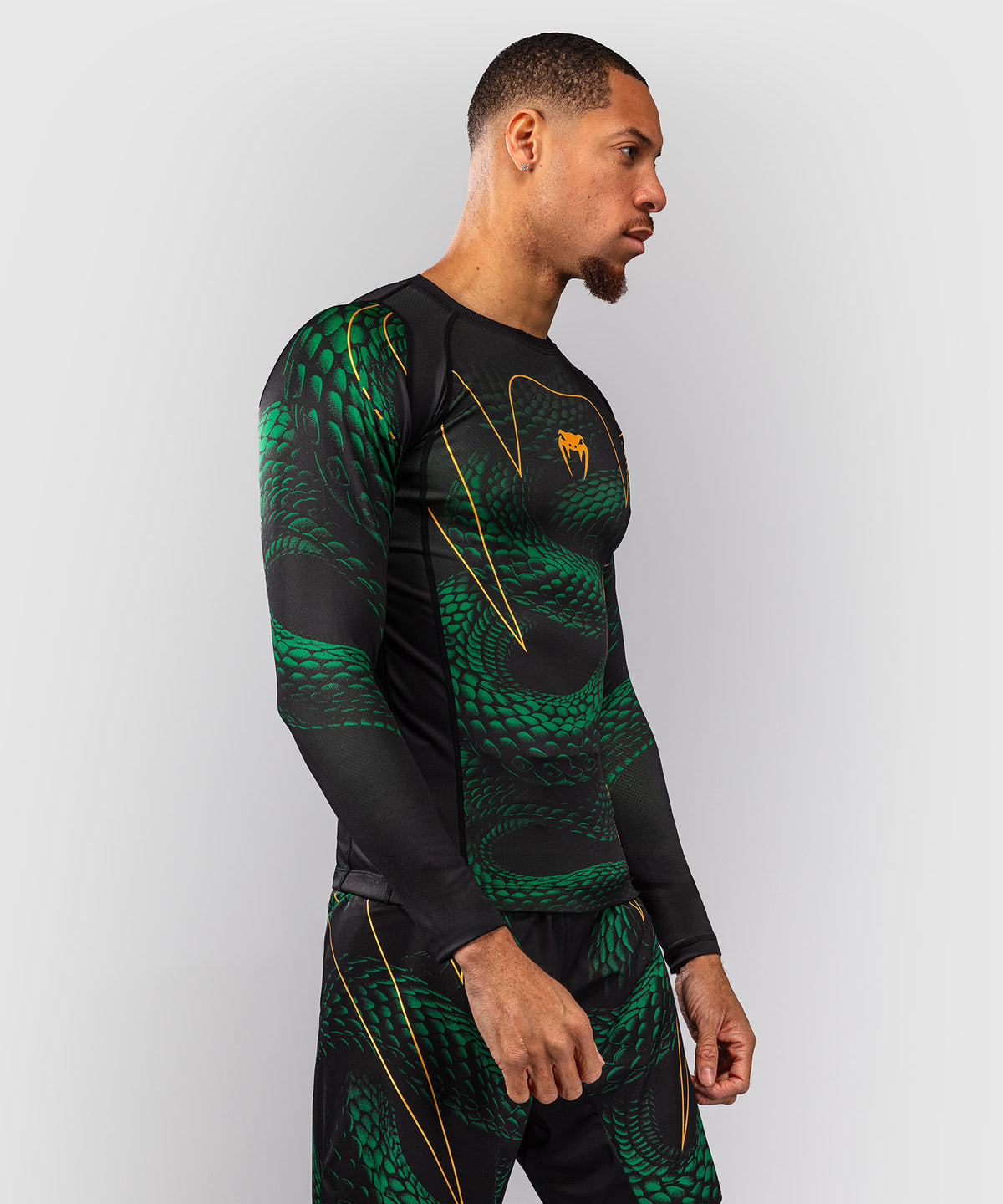 Venum Matupa Langarm Rashguard - Schwarz/Grün/Gold