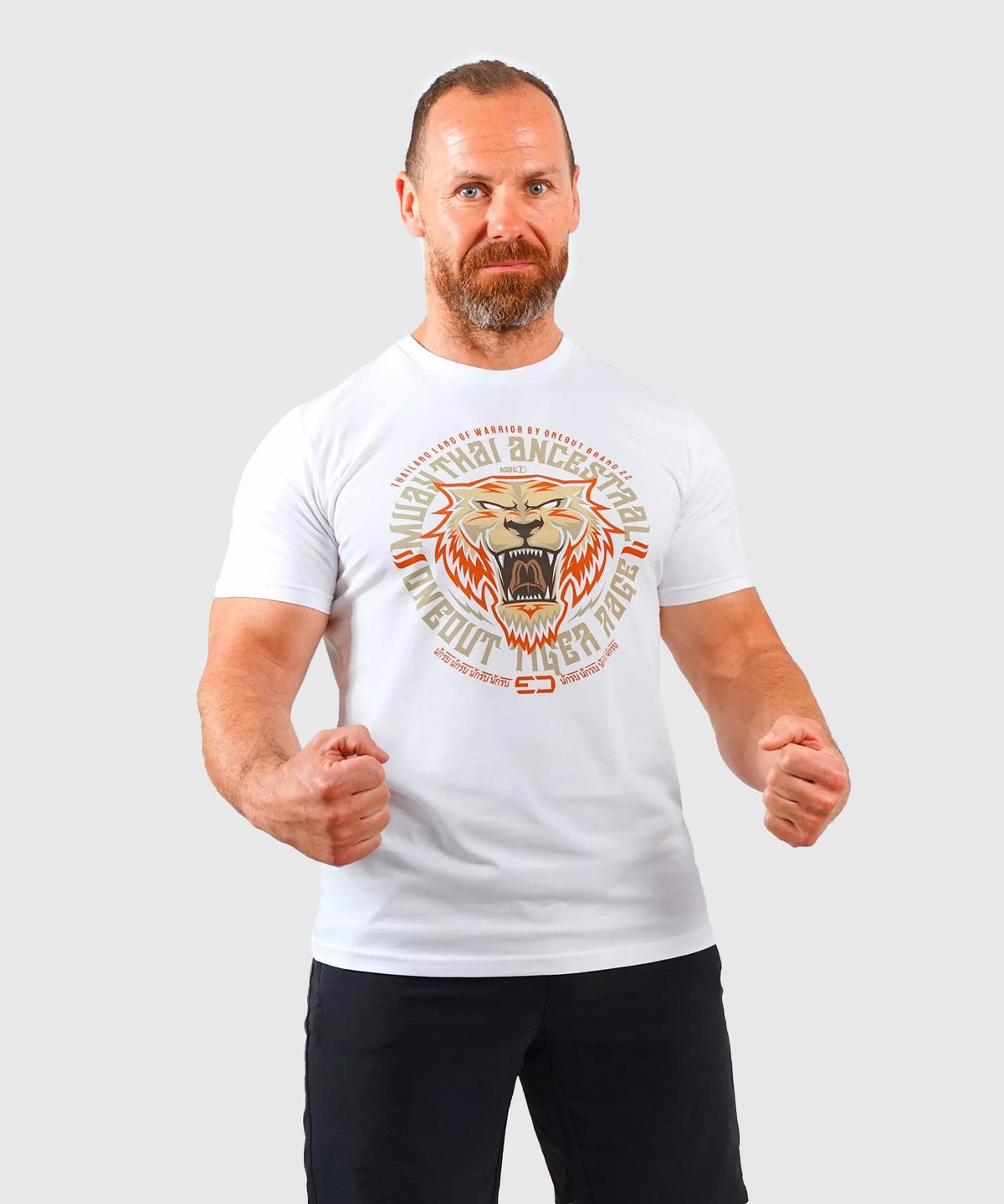 Oneout Tiger Rage Camiseta de Entrenamiento - Blanco