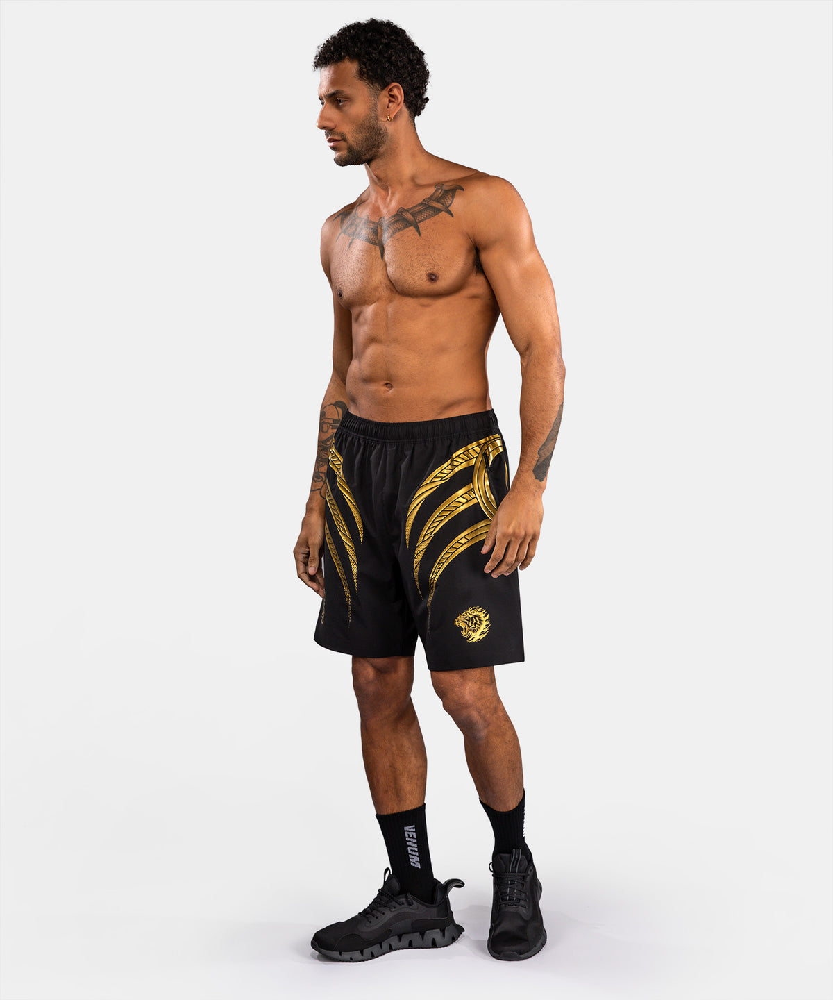 Venum x Mike Tyson Tiger Training Shorts - Black/Gold
