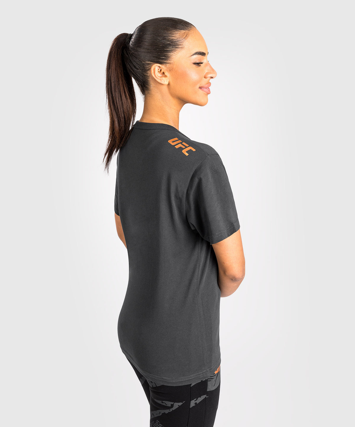 UFC Adrenaline By Venum Fight Week Camiseta de Algodón de Manga Corta para Mujer - Gris Antracita