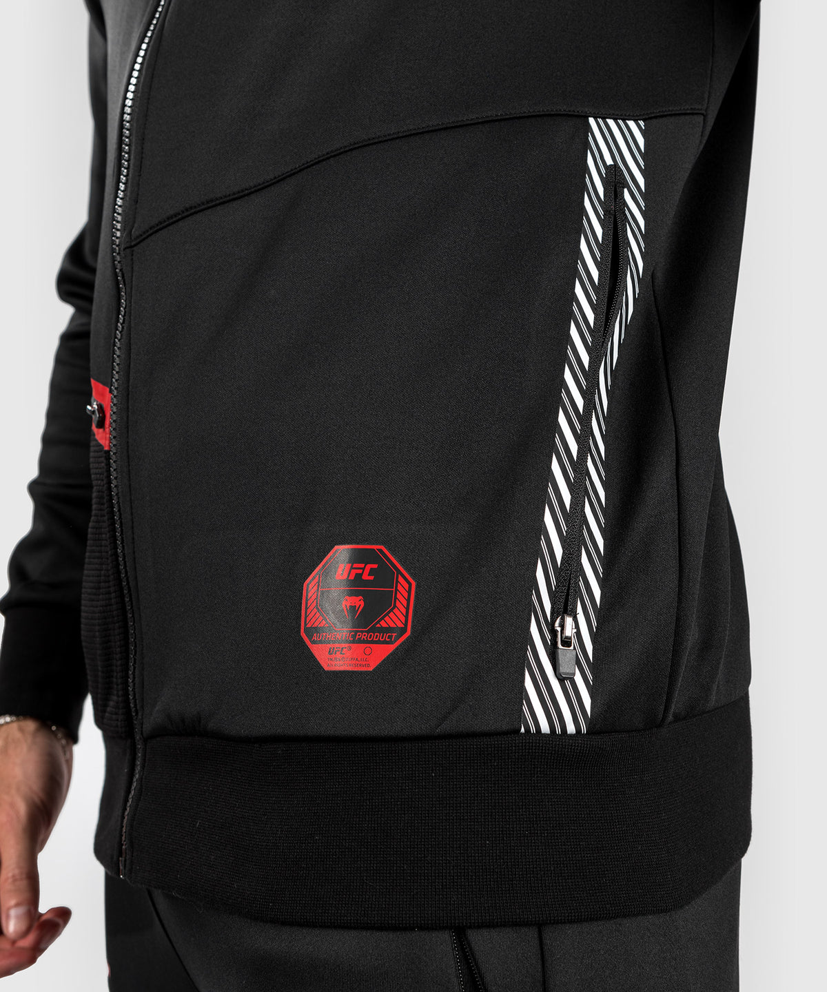 Sweatshirt zippé à capuche pour Hommes UFC Adrenaline by Venum Fight Week - Noir