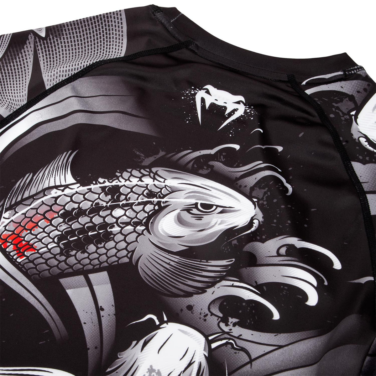 Rashguard Venum Koi 2.0 - Mangas Largas - Negro/Blanco