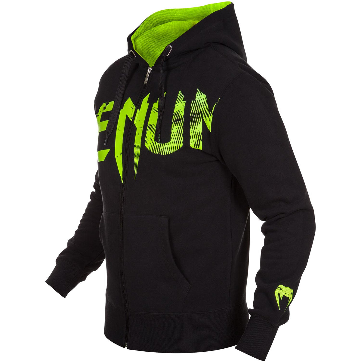 Sudadera con capucha Venum Undisouted - Negro/Amarillo Fluo