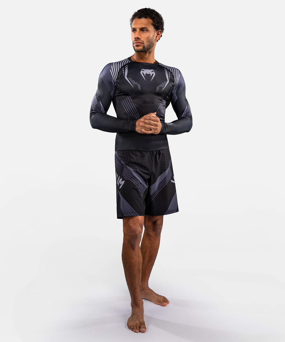 Venum No-Gi 6.0 Langarm Rashguard - Schwarz/Grau