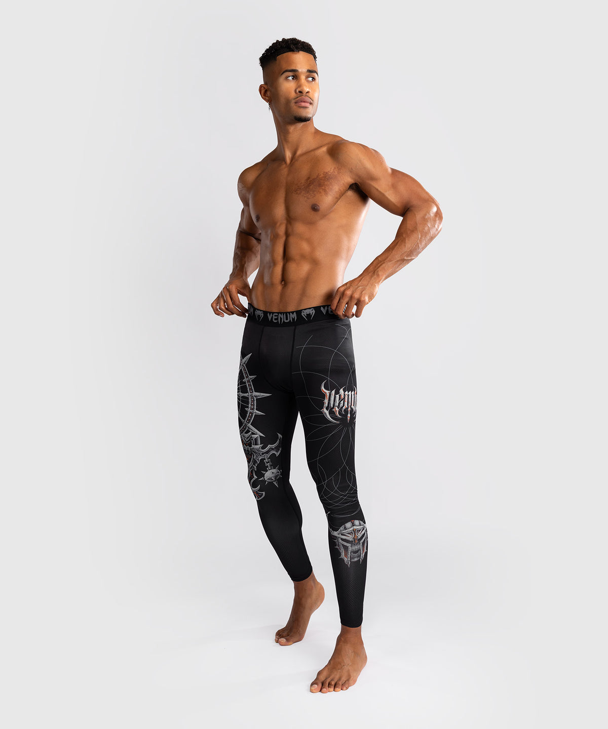 Pantalon de Compression pour Hommes Venum Gladiator 5.0 - Noir/Argent