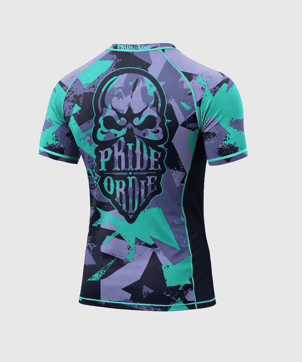 Pride Or Die Reckless 2.0 Rashguard a Maniche Corte - Nero