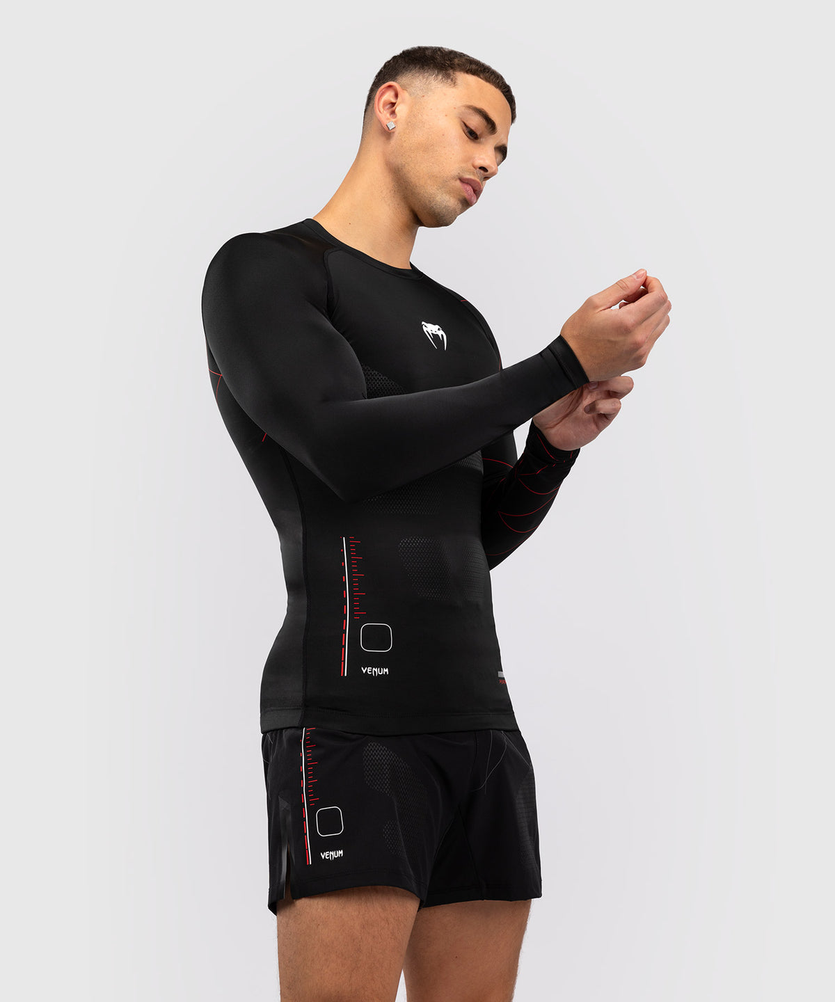 Venum Tactical XT Men's Langarm Rashguard - Schwarz/Feuerrot