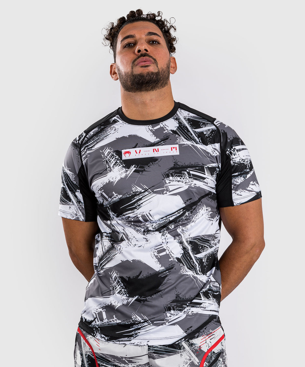 Venum Electron 3.0 Camiseta Dry-Tech - Gris/Rojo