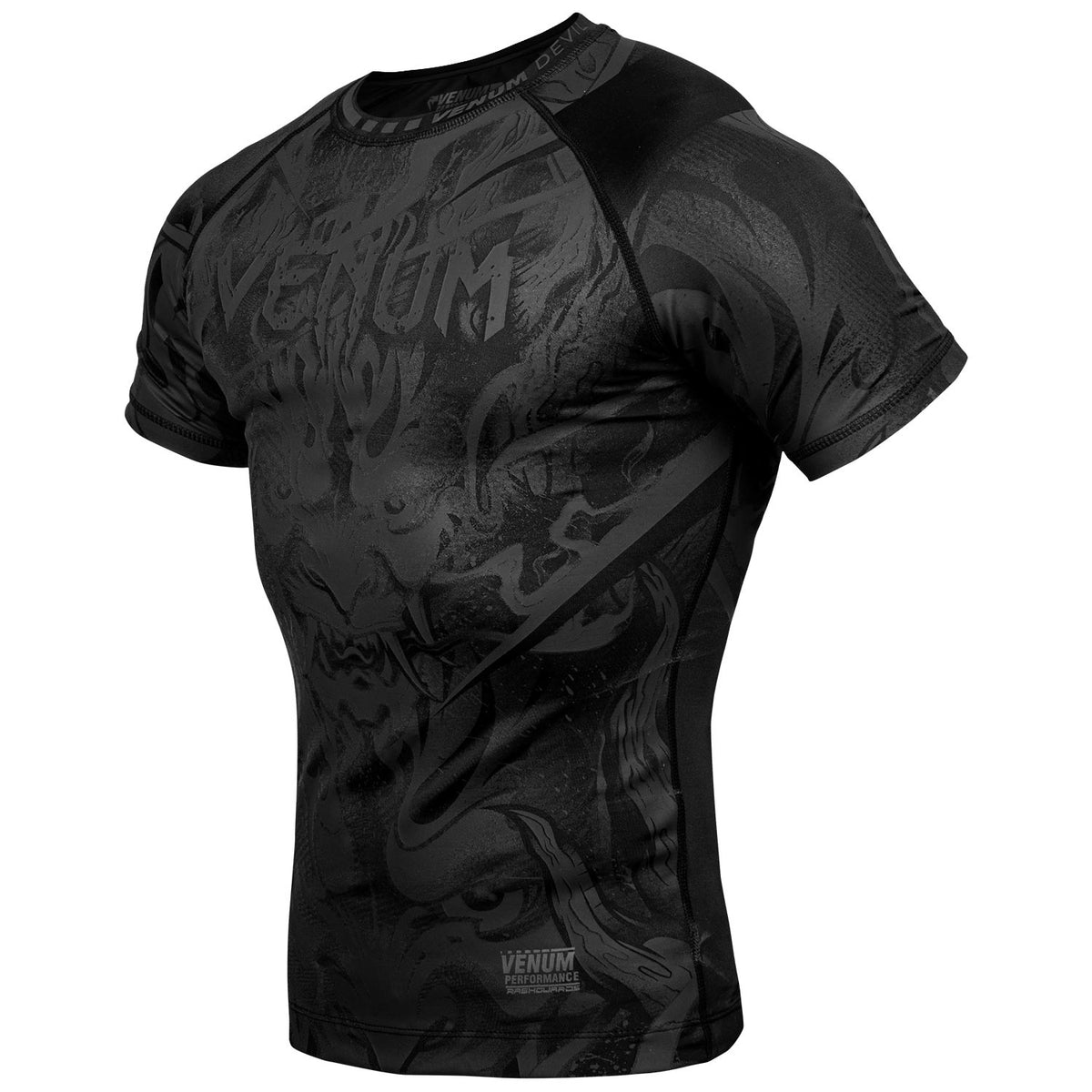 Rashguard Venum Devil - Maniche corte - Neri/Neri
