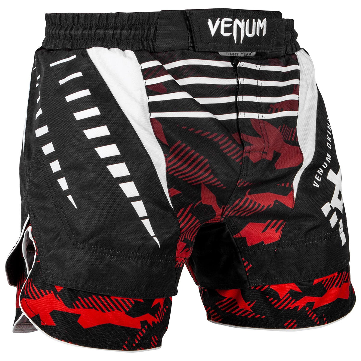 Fightshort court Venum Okinawa 2.0 - Noir/Blanc-Rouge