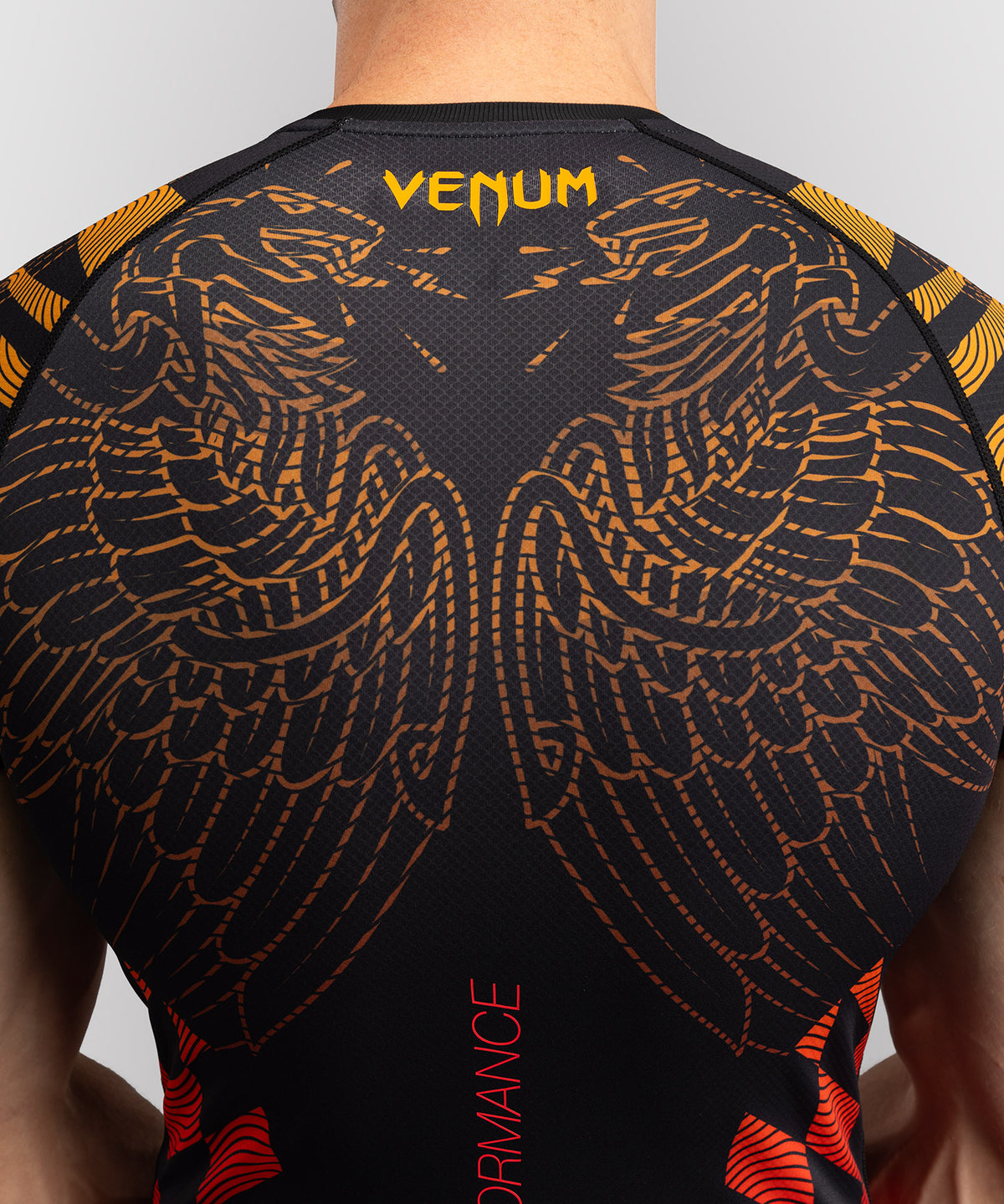 Venum Quetzal Fury Short Sleeve Rashguard - Black/Fury Red/ Tangerine