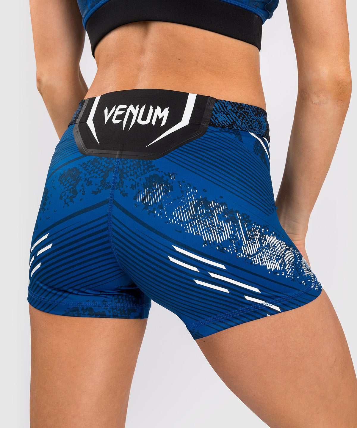 UFC Women's Fit Compression Short Adrenaline by Venum Authentic Fight Night - Blue