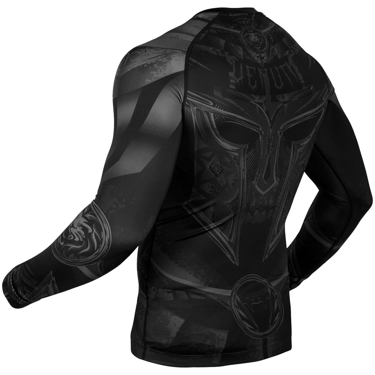 Rashguard Venum Gladiator 3.0 Manches longues - Noir/Noir - Exclusivité