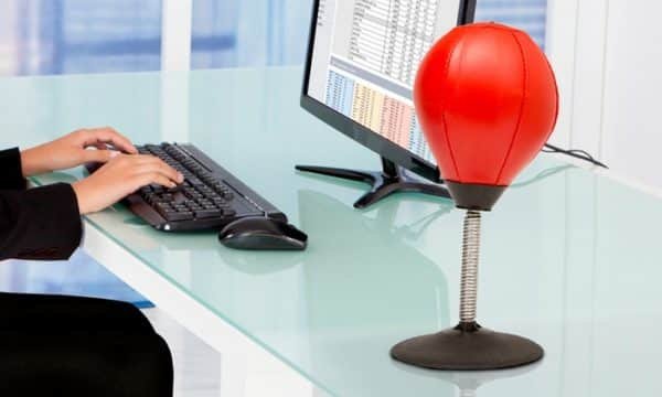 Metal Boxe Tisch-Punchingball - Rot