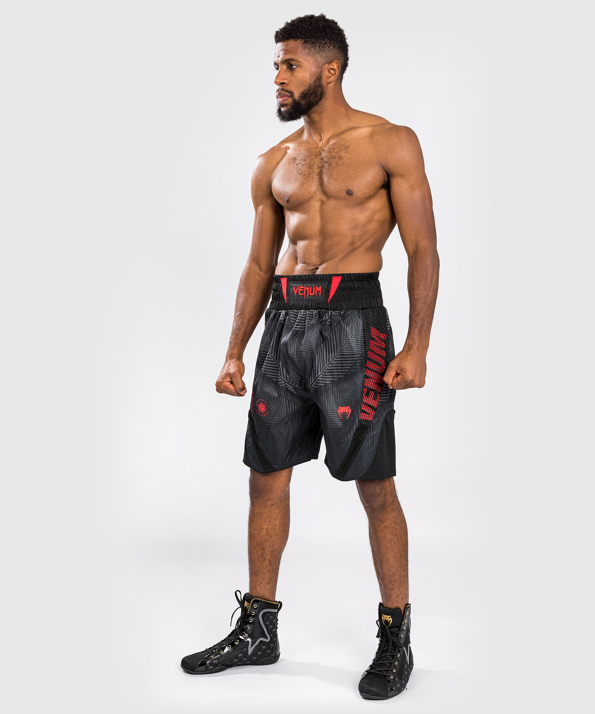 Pantaloncini da boxe Venum Phantom - Nero/Rosso